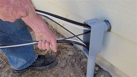 electrical in yard to separate boxes|how to run electrical wires outside.